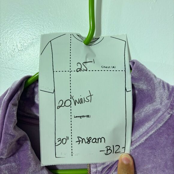 NWT Fabletics Womens Velour Zip Up Wide Leg One Side Jumpsuit 2X Lavender Purple - Picture 14 of 14